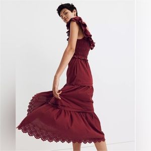 Madewell Lucie embroidered cotton midi dress